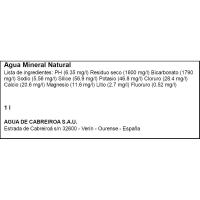 Agua con gas CABREIROA, botella 1 litro