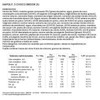 Napolitana 3 chocolates BRIDOR, bandeja 2 uds
