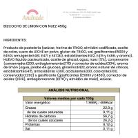Bizcocho de limón y nueces CORONA DE ANDRADE, 450 g