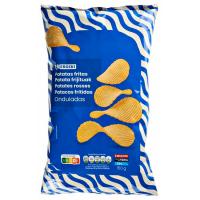 Patatas fritas onduladas EROSKI, bolsa 150 g