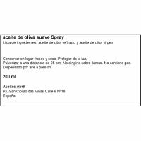 Aceite de oliva suave ABRIL, spray 200 ml