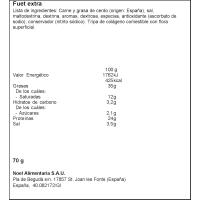 Mini fuets NOEL, tarrina 70 g