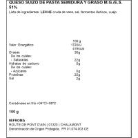 Queso Tete de Moine DOP Roseta FROMAGE BELLELAY, bandeja 100 g