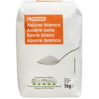 Azúcar blanco EROSKI, paquete 1 kg
