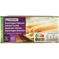 Espárrago blanco 8/12 frutos EROSKI, lata 425 g