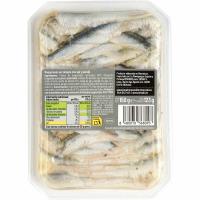 Boquerón aliñado con ajo y perejil EROSKI, bandeja 123 g Boquerón aliñado con ajo y perejil EROSKI, bandeja 123 g