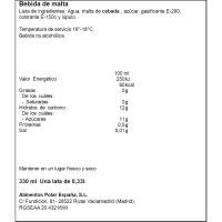 Malta maltín POLAR, lata 33 cl