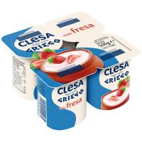 Yogur griego con fresa CLESA, pack 4x125 g Yogur griego con fresa CLESA, pack 4x125 g