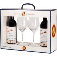 Vino Tinto Crianza + 2 copas CUNE, estuche 1 ud