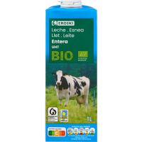 Leche entera ecológica EROSKI, brik 1 litro Leche entera ecológica EROSKI, brik 1 litro