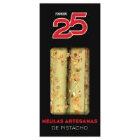 Neulas artesanales bañadas pistacho TURRÓN 25, caja 120 g
