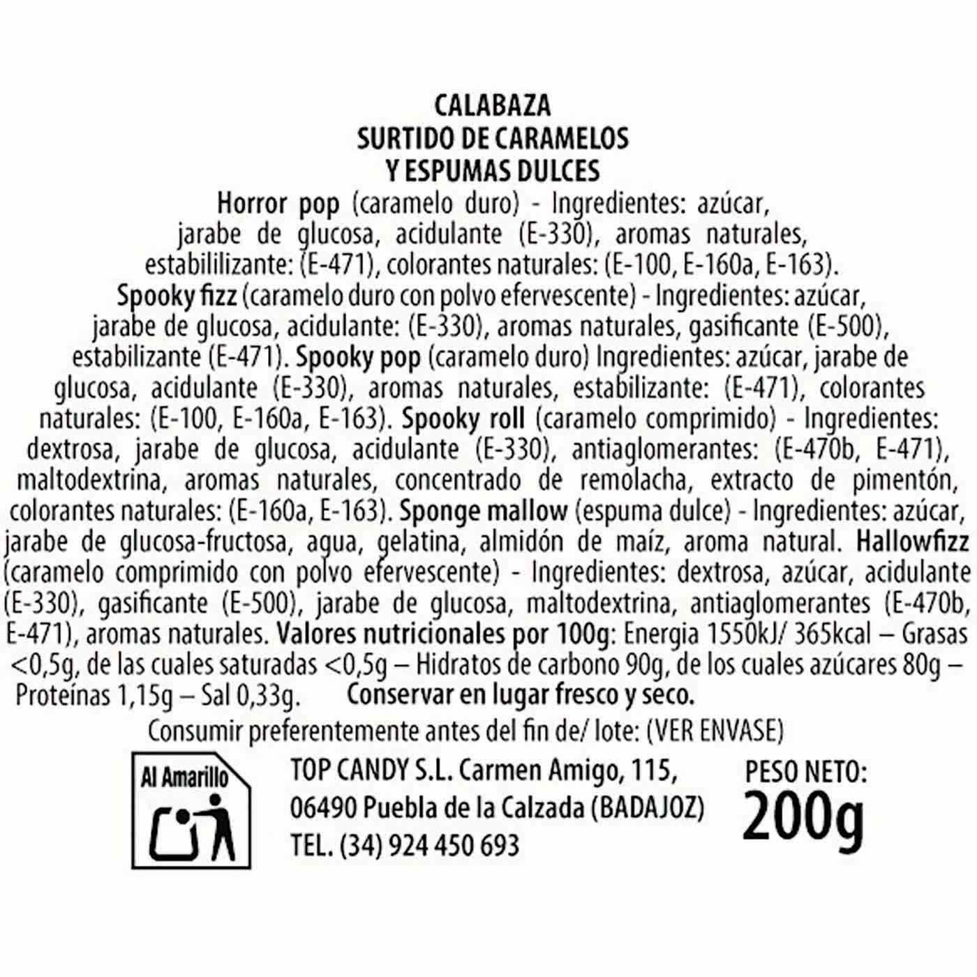 Calabaza TOP CANDY, 1 ud.,  200 g