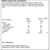 Refresco de cola sin azúcar COCA COLA, lata 50 cl