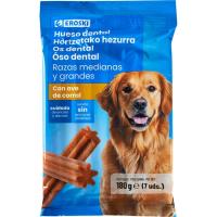 Hueso dental pera perro mediano o grande EROSKI, paquete 180 g Hueso dental pera perro mediano o grande EROSKI, paquete 180 g
