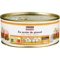 Atún en aceite de girasol EROSKI BASIC, lata 280 g Atún en aceite de girasol EROSKI BASIC, lata 280 g