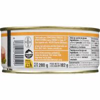 Atún en aceite de girasol EROSKI BASIC, lata 280 g
