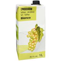 Vino Blanco EROSKI, brik 1 litro