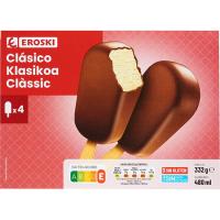 Helado clásico EROSKI, pack 4x120 ml Helado clásico EROSKI, pack 4x120 ml