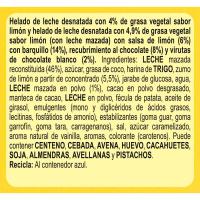 Helado cono de limón CORNETTO, pack 4x90 ml