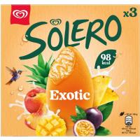 Helado bombón de frutas exóticas SOLERO, pack 3x90 ml