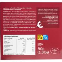 Lasaña a la boloñesa EROSKI, pack 2x300 g
