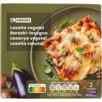 Lasaña vegetal EROSKI, pack 2x300 g