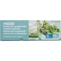 Bolsa para congelar mediana EROSKI, caja 40 uds