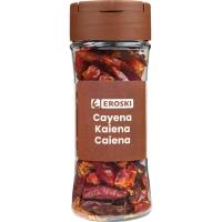 Cayena entera EROSKI, frasco 20 g