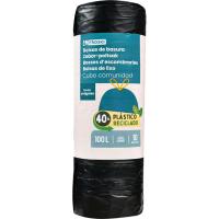 Bolsa de basura comunidad 100 L EROSKI, paquete 10 uds