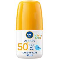 Loción solar kids Sensitive SPF50+ NIVEA, roll on 50 ml Loción solar kids Sensitive SPF50+ NIVEA, roll on 50 ml