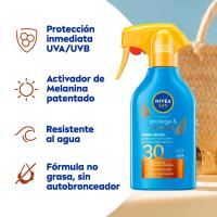 Crema solar SPF30 NIVEA PROTEGE&BRONCEA, pistola 250 ml