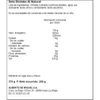 Seta shiitake al natural EMPERATRIZ, frasco 200 g