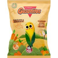 Snack de calabaza y zanahoria GUSANITOS, bolsa 32 g
