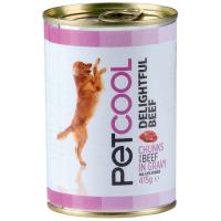Bocaditos de buey para perro PETCOOL, lata 415 g