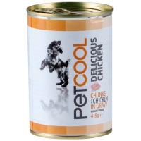Bocaditos de pollo para perro PETCOOL, lata 415 g