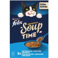 Soup con pescados para gato FÉLIX, pack 6x48 g