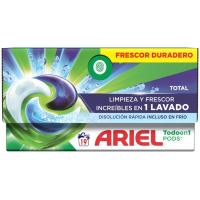 Detergente en cápsulas ARIEL TOTAL, caja 19 dosis
