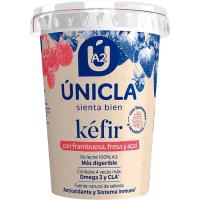 Kéfir A2 frutos rojos ÚNICLA, tarrina 500 g Kéfir A2 frutos rojos ÚNICLA, tarrina 500 g