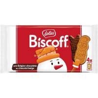 Galleta navideña Lotus con chocolate BISCOFF, paquete 125 g