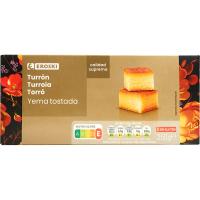 Turrón de yema tostada EROSKI, caja 250 g