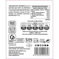 Jamón cocido CAMPOFRÍO FINÍSSIMAS, bandeja 115 g