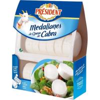 Queso rulo de cabra en medallones PRESIDENT, bandeja 200 g