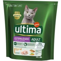 Alimento de pollo gato adulto esterilizado ULTIMA, paquete 800 g
