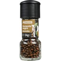 Molinillo de pimienta negra EROSKI, frasco 45 g