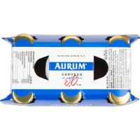 Cerveza sin alcohol 0,0% AURUM, pack botellín 6x25 cl