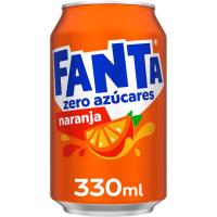 Refresco de naranja FANTA Zero, lata 33 cl