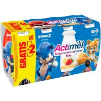 Yogur para beber sabor fresa-plátano ACTIMEL, pack 6x100 ml