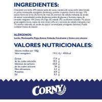 Barrita de chocolate con leche CORNY, 6 uds, caja 150 g