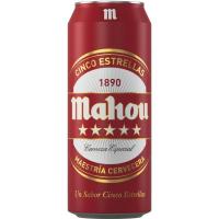 Cerveza MAHOU 5 Estrellas, lata 50 cl