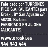 Turrón jijona EROSKI SELEQTIA, tableta 300 g